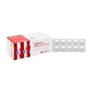 Captopril Stella 25mg 10 vỉ x 10 viên