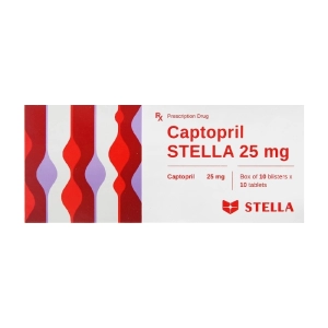 Captopril Stella 25mg 10 vỉ x 10 viên