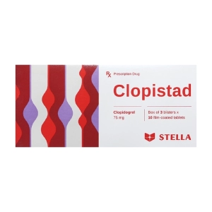 Clopistad 75mg Stellapharm 3 vỉ x 10 viên (Clopidogrel)
