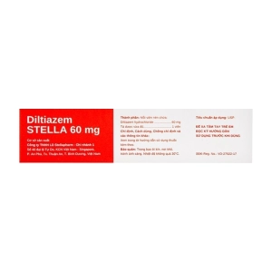 Diltiazem Stella 60mg 3 vỉ x 10 viên Diltiazem Stella 60mg 3 vỉ x 10 viên