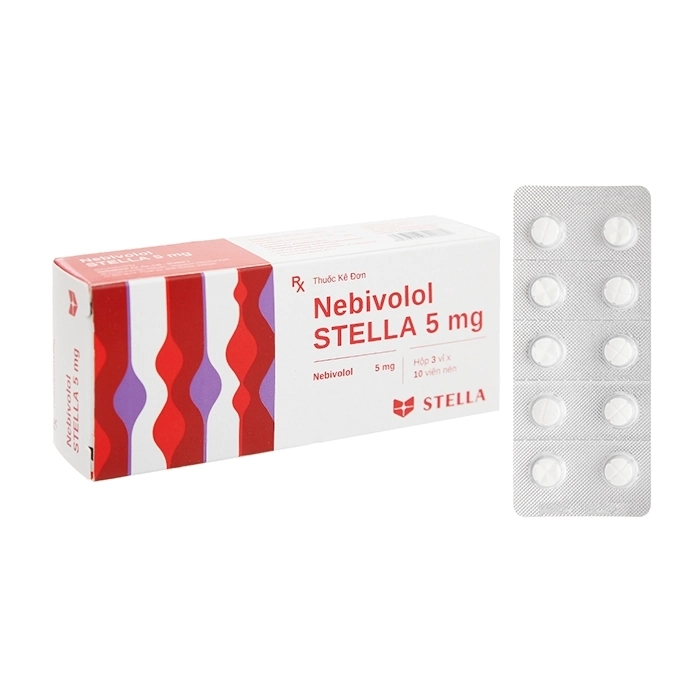 Nebivolol Stella 5mg 3 vỉ x 10 viên Nebivolol Stella 5mg 3 vỉ x 10 viên