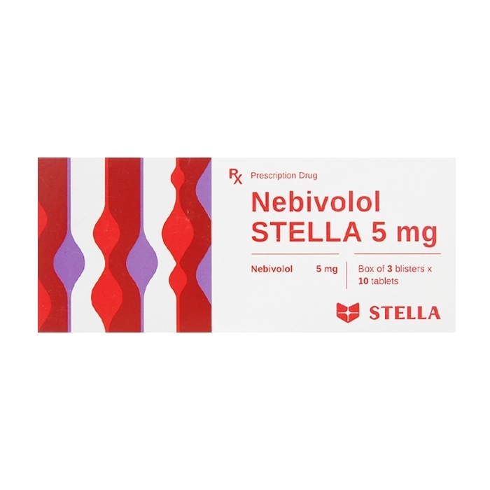 Nebivolol Stella 5mg 3 vỉ x 10 viên