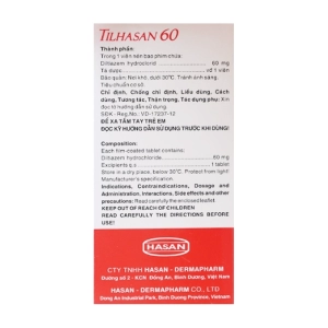 Tilhasan 60 Hasan 3 vỉ x 10 viên Tilhasan 60 Hasan 3 vỉ x 10 viên
