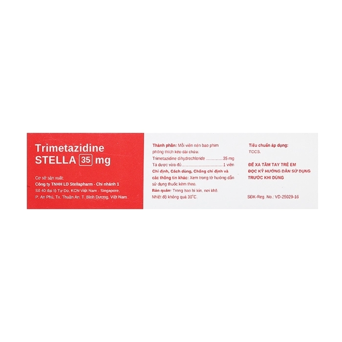 Trimetazidine Stella 35mg 3 vỉ x 10 viên Trimetazidine Stella 35mg 3 vỉ x 10 viên