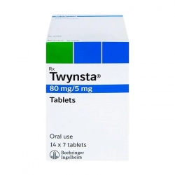 Thuốc tim mạch Twynsta  80mg/5mg, Hộp 98 viên Thuốc tim mạch Twynsta  80mg/5mg, Hộp 98 viên
