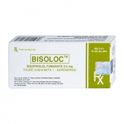 Thuốc tim mạch United Bisoloc 2.5mg, Hộp 30 viên
