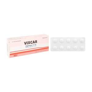 Vixcar 75mg BRV 3 vỉ x 10 viên (Clopidogrel)