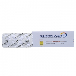 Thuốc trị tiểu đường Glucophage XR 500mg, 120 viên