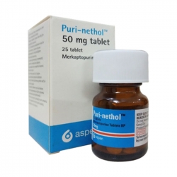Thuốc ung thư Aspen Puri-nethol 50mg, Chai 25 viên Thuốc ung thư Aspen Puri-nethol 50mg, Chai 25 viên