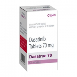 Thuốc ung thư Cipla Dasatrue 70 Dasatinib 70mg, Hộp 60 viên Thuốc ung thư Cipla Dasatrue 70 Dasatinib 70mg, Hộp 60 viên
