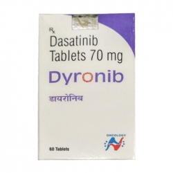 Thuốc ung thư Hetero Dyronib Dasatinib 70mg, Hộp 60 viên