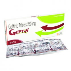 Thuốc ung thư KLAB Geftin Gefitinib 250mg, Hộp 10 viên Thuốc ung thư KLAB Geftin Gefitinib 250mg, Hộp 10 viên