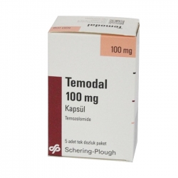 Thuốc ung thư MSD Temodal Temozolomid 100mg, Hộp 5 viên Thuốc ung thư MSD Temodal Temozolomid 100mg, Hộp 5 viên