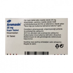 Aromasin 25mg Pfizer 3 vỉ x 10 viên