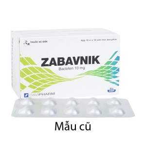 Zabavnik 10mg Davipharm 10 vỉ x 10 viên (Baclofen)