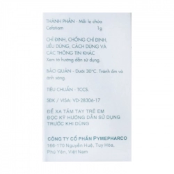 Tiafo 1g Pymepharco Hộp 1 lọ