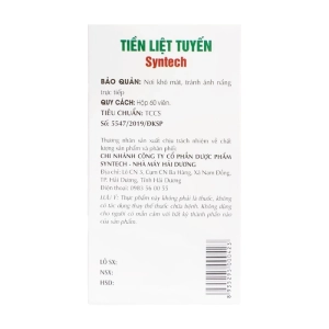Tiền Liệt Tuyến Syntech 60 viên Tiền Liệt Tuyến Syntech 60 viên