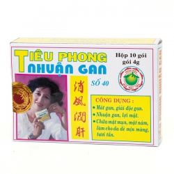 Tiêu phong nhuận gan, Hộp 10 gói x 4g
