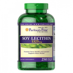Tinh chất mầm đậu nành Puritan\'s Pride Soy Lecithin 1325 mg - Chai 250 Softgels Tinh chất mầm đậu nành Puritan\'s Pride Soy Lecithin 1325 mg - Chai 250 Softgels