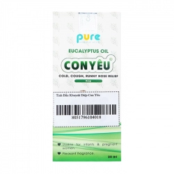 Tinh Dầu Khuynh Diệp Con Yêu Pure 20ml - Giữ ấm, giảm ho cảm lạnh