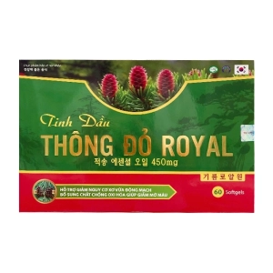 Tinh Dầu Thông Đỏ Royal Mediphar 6 vỉ x 10 viên