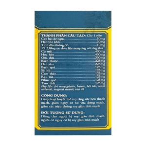 Tĩnh Mạch TM Trang Minh 50 viên - Hỗ trợ giảm tĩnh mạch Tĩnh Mạch TM Trang Minh 50 viên - Hỗ trợ giảm tĩnh mạch