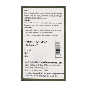 Toàn Lộc Bổ Phế Kingphar 40 viên - Hỗ trợ thanh nhiệt, nhuận phế