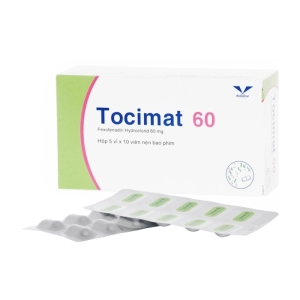 Tocimat 60 Bidiphar 5 vỉ x 10 viên (Fexofenadin hydroclorid)
