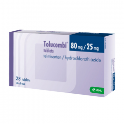 Tolucombi 80mg/25mg Krka, Hộp 4 vỉ x 7 viên Tolucombi 80mg/25mg Krka, Hộp 4 vỉ x 7 viên