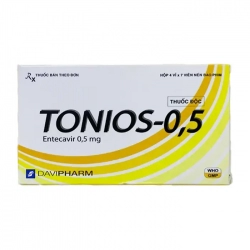 Tonios-0.5 Davipharm 4 vỉ x 7 viên (Entecavir)