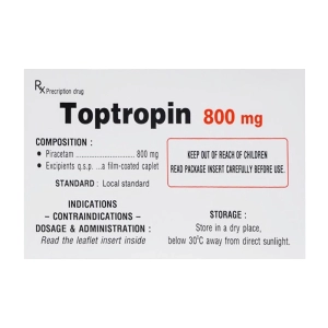 Toptropin 800mg Donaipharm 10 vỉ x 10 viên (Piracetam)