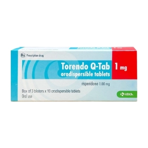 Torendo Q-Tab 1mg Krka 3 vỉ x 10 viên (Risperidone)