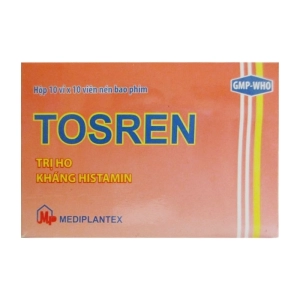 Tosren Mediplantex 10 vỉ x 10 viên (Phenylephrin + Codein + Promethazin)