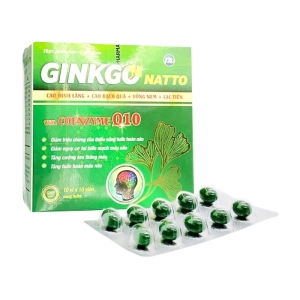 Ginkgo Natto With Coenzyme Q10 Phúc Vinh 10 vỉ x 10 viên - Hỗ trợ tuần hoàn máu não