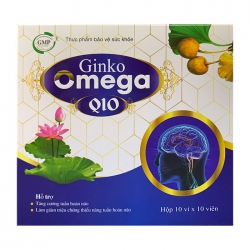 Tpbvsk bổ não Ginko Omega Q10, Hộp 100 viên ( Xanh )