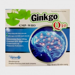 Tpbvsk bổ não Viphar Ginkgo Q10 100 viên Tpbvsk bổ não Viphar Ginkgo Q10 100 viên