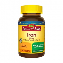 Tpbvsk bổ sung sắt Nature Made Iron 65mg, Hộp 365 viên Tpbvsk bổ sung sắt Nature Made Iron 65mg, Hộp 365 viên