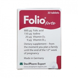 Tpbvsk cho bà bầu Folio Forte 800mcg Tpbvsk cho bà bầu Folio Forte 800mcg