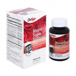 Tpbvsk Viên uống hỗ trợ chỉ số đường huyết Drlife Blood Sugar Support, Hộp 60 viên Tpbvsk Viên uống hỗ trợ chỉ số đường huyết Drlife Blood Sugar Support, Hộp 60 viên