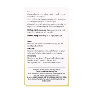 Urique Kingphar 40 viên - Hỗ trợ giảm acid uric máu