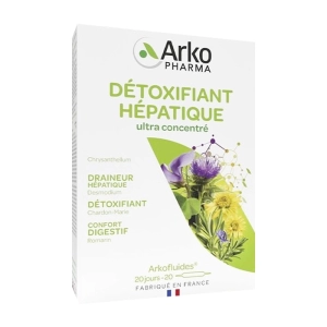 Arkopharma Detoxifiant Hepatique 20 ống - Nước uống giải độc gan