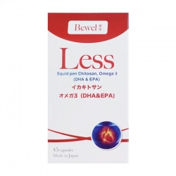 Tpbvsk tuần hoàn máu, giảm Cholesterol Bewel Less, Chai 45 viên Tpbvsk tuần hoàn máu, giảm Cholesterol Bewel Less, Chai 45 viên