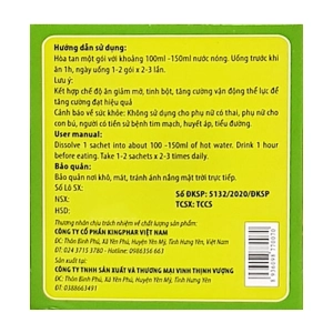 Trà Giảm Cân Kingphar Slim 15 gói x 4g - Hỗ trợ giảm béo