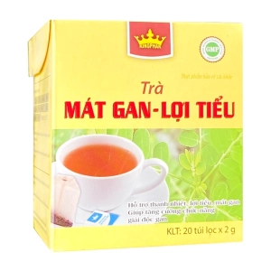 Trà Mát Gan-Lợi Tiểu Kingphar 20 túi x 2g - Hỗ trợ lợi tiểu, giải độc gan