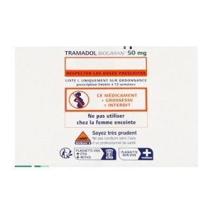 Tramadol Biogaran 50mg 3 vỉ x 10 viên Tramadol Biogaran 50mg 3 vỉ x 10 viên
