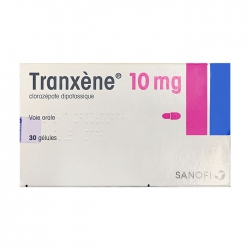 Tranxene 10mg Sanofi 3 vỉ x 10 viên