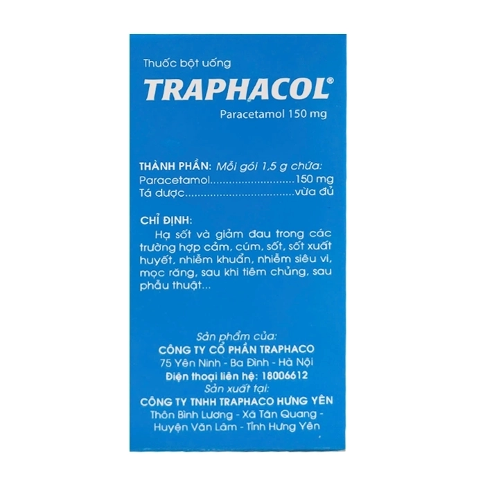 Traphacol 150mg Traphaco 24 gói x 1.5g Traphacol 150mg Traphaco 24 gói x 1.5g