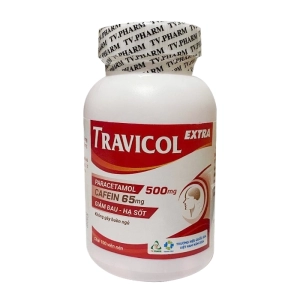 Travicol Extra TV.Pharm chai 100 viên (Paracetamol + Cafein)