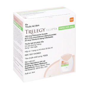 Trelegy Ellipta 100/62.5/25mcg GSK 30 liều (Fluticasone + Umeclidinium + Vilanterol)