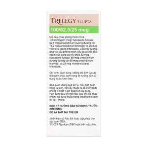 Trelegy Ellipta 100/62.5/25mcg GSK 30 liều (Fluticasone + Umeclidinium + Vilanterol)